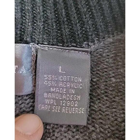 Oscar De La Renta Sweater Mens L 1/4 Zip Pullover Gray Preppy Casual Soft Knit - Picture 3 of 12